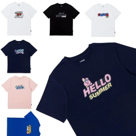 M🎵BTS OFFICIAL BT21 BON VOYAGE SHORT SLEEVES UNISEX T-SHIRT BT21 COOKY Jungkook - Picture 2 of 9